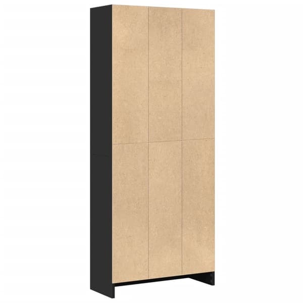 vidaXL Kirjahylly musta 60x24x143 cm tekninen puu