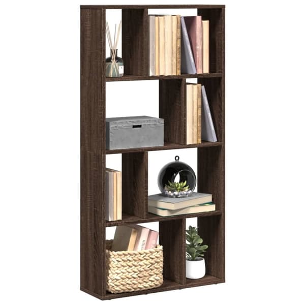 vidaXL bogreol 60x20x120 cm konstrueret træ brun egetræsfarve