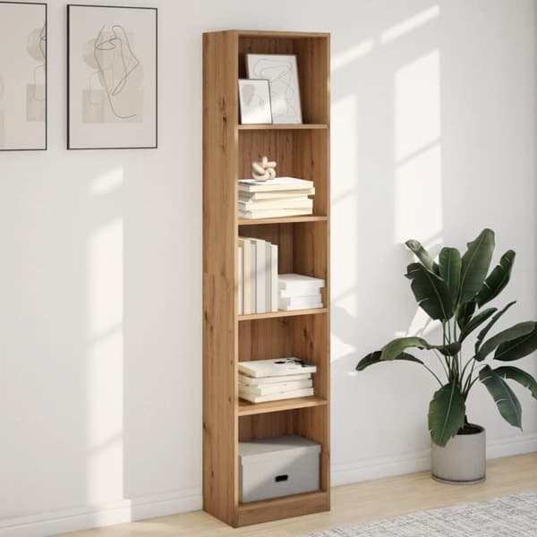 vidaXL Kirjahylly artesaani tammi 40x24x176 cm tekninen puu