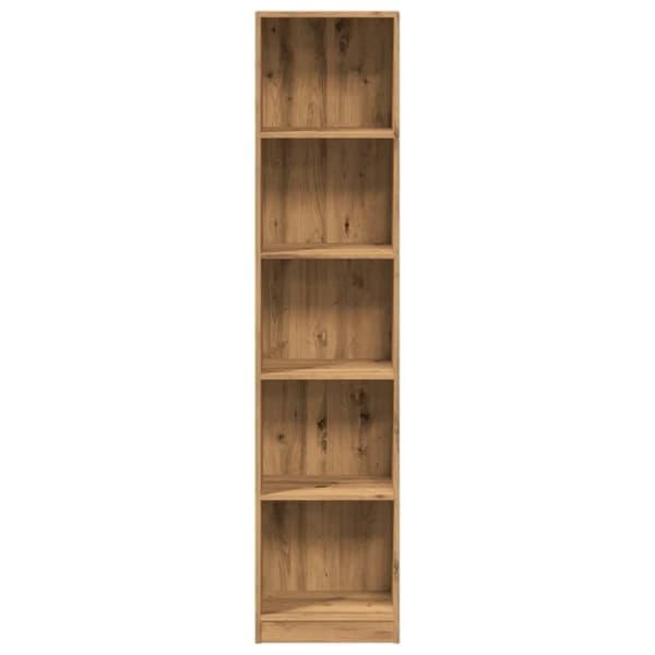 vidaXL Kirjahylly artesaani tammi 40x24x176 cm tekninen puu