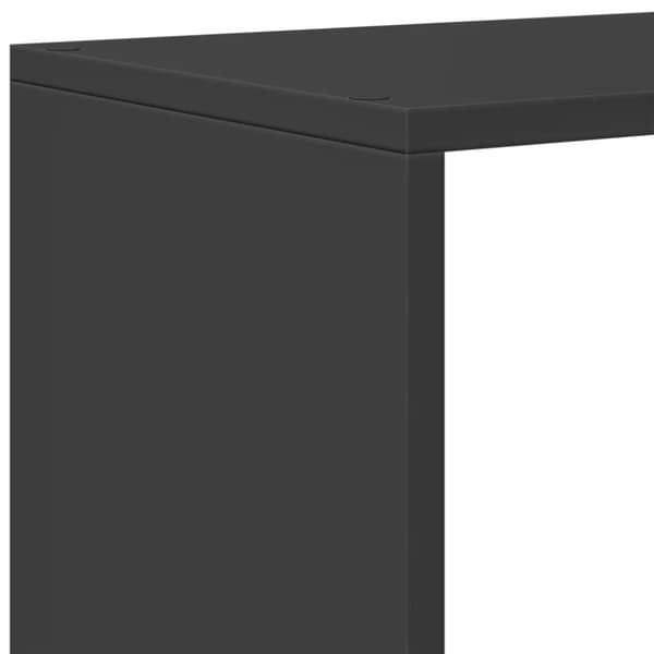 vidaXL bogreol/rumdeler 123x29x123 cm 3 niveauer konstrueret træ sort