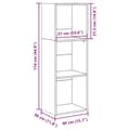 Miniatyrbilde 10 av 11: vidaXL Bokhylle brun eik 40x30x114 cm konstruert tre