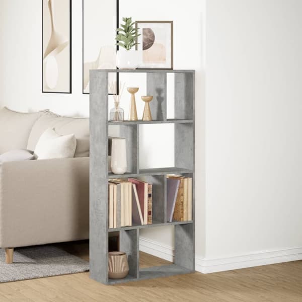 vidaXL bogreol 60x20x120 cm konstrueret træ betongrå