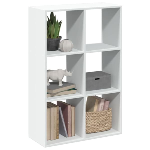 vidaXL bogreol/rumdeler 69,5x29x103,5 cm konstrueret træ hvid