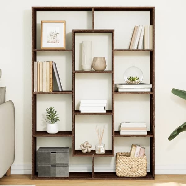 vidaXL bogreol 102x29x143 cm konstrueret træ brun egetræ