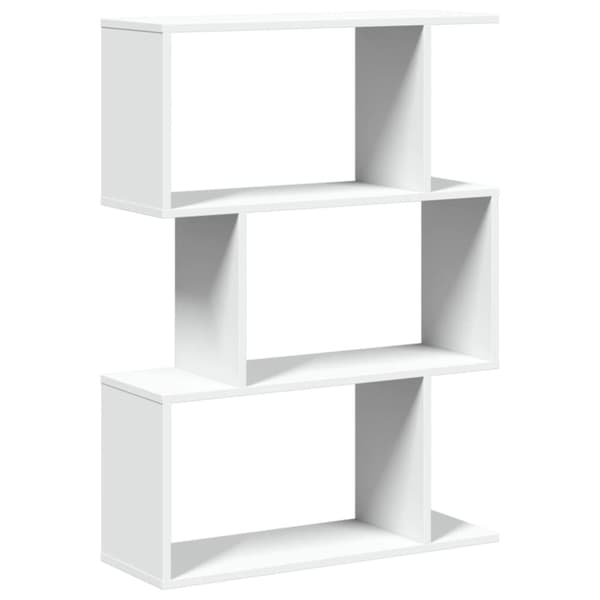 vidaXL Huoneenjakaja 3 tasoa valkoinen 70x24x97 cm tekninen puu