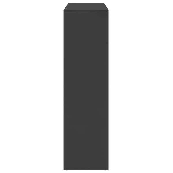 vidaXL Romdeler bokhylle svart 102x29x103,5 cm konstruert tre