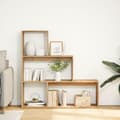 Miniatyrbilde 4 av 11: vidaXL Bokhylle 3 etasjer artisan eik 123x29x123 cm konstruert tre