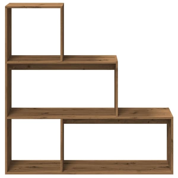 vidaXL Bokhylle 3 etasjer artisan eik 123x29x123 cm konstruert tre