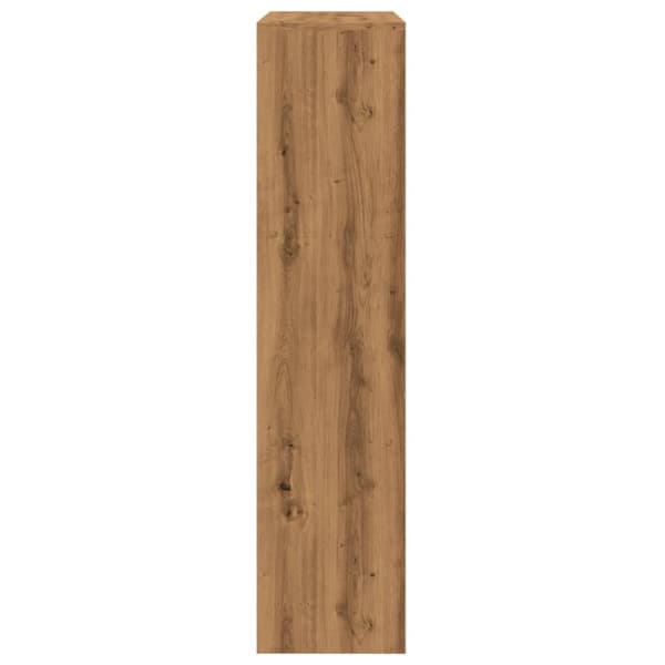 vidaXL Bokhylle 3 etasjer artisan eik 123x29x123 cm konstruert tre