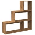 Miniatyrbilde 8 av 11: vidaXL Bokhylle 3 etasjer artisan eik 123x29x123 cm konstruert tre