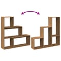 Miniatyrbilde 9 av 11: vidaXL Bokhylle 3 etasjer artisan eik 123x29x123 cm konstruert tre