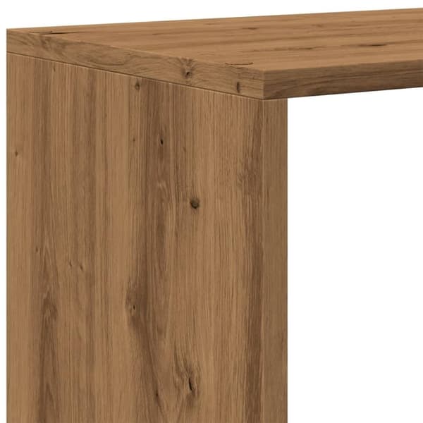 vidaXL Bokhylle 3 etasjer artisan eik 123x29x123 cm konstruert tre