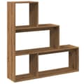 Miniatyrbilde 1 av 11: vidaXL Bokhylle 3 etasjer artisan eik 123x29x123 cm konstruert tre