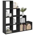 Miniatyrbillede 2 af 11: vidaXL bogreol/rumdeler 131,5x29x131,5 cm konstrueret træ sort