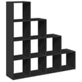 Miniatyrbillede 1 af 11: vidaXL bogreol/rumdeler 131,5x29x131,5 cm konstrueret træ sort