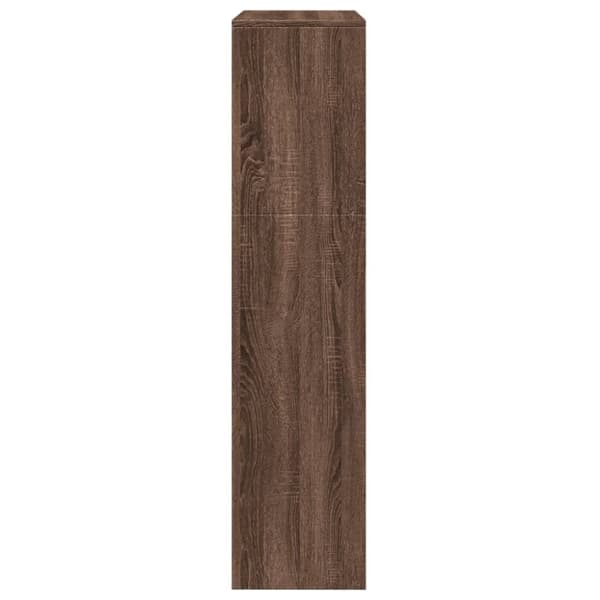vidaXL bogreol/rumdeler 123x29x123cm 3niveauer konstrueret træ brun eg