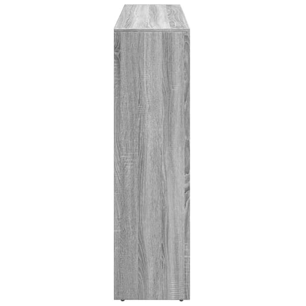 vidaXL Bokhylle 3 etasjer grå sonoma 137,5x29x103,5 cm konstruert tre