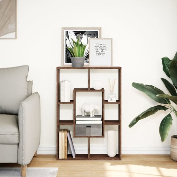 vidaXL bogreol 63x20x90 cm konstrueret træ brun egetræsfarve
