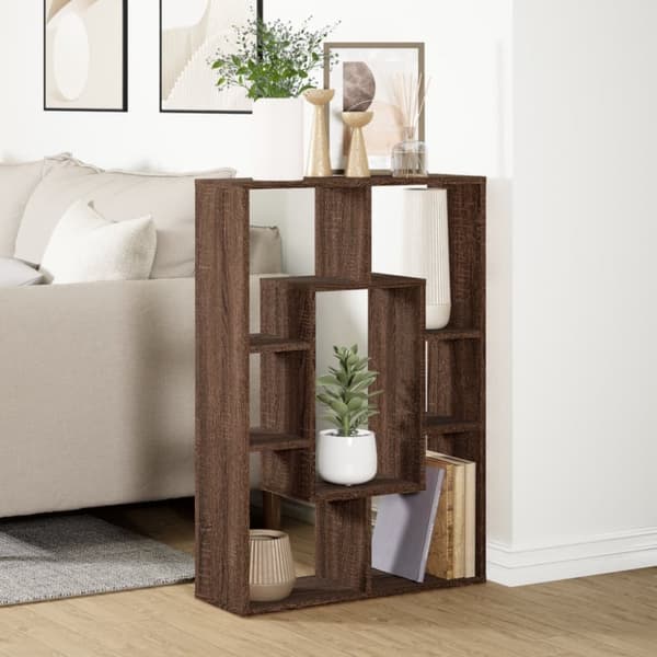 vidaXL bogreol 63x20x90 cm konstrueret træ brun egetræsfarve
