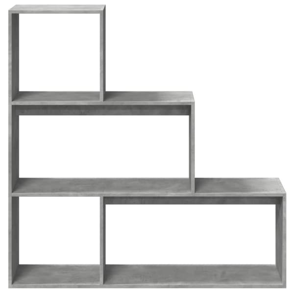 vidaXL bogreol/rumdeler 123x29x123 cm konstrueret træ betongrå