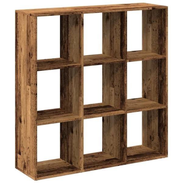 vidaXL Huoneenjakaja/kirjahylly vanha puu 102x29x103,5 cm tekninen puu
