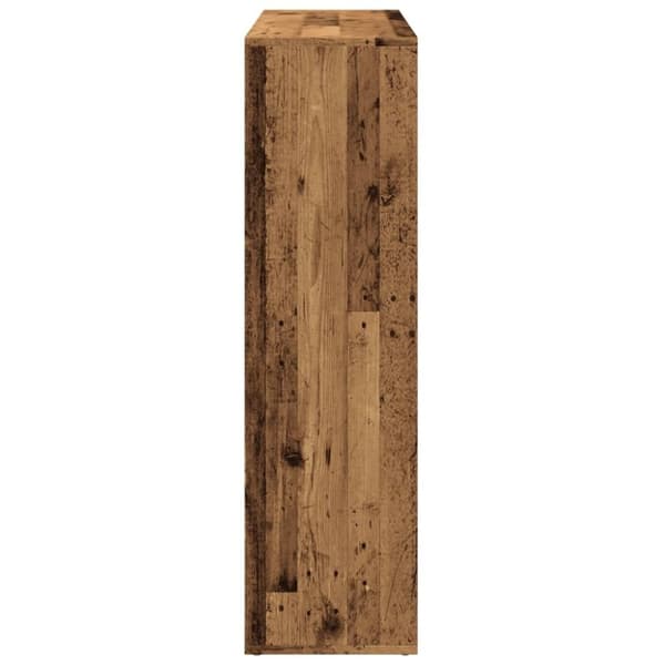 vidaXL Huoneenjakaja/kirjahylly vanha puu 102x29x103,5 cm tekninen puu