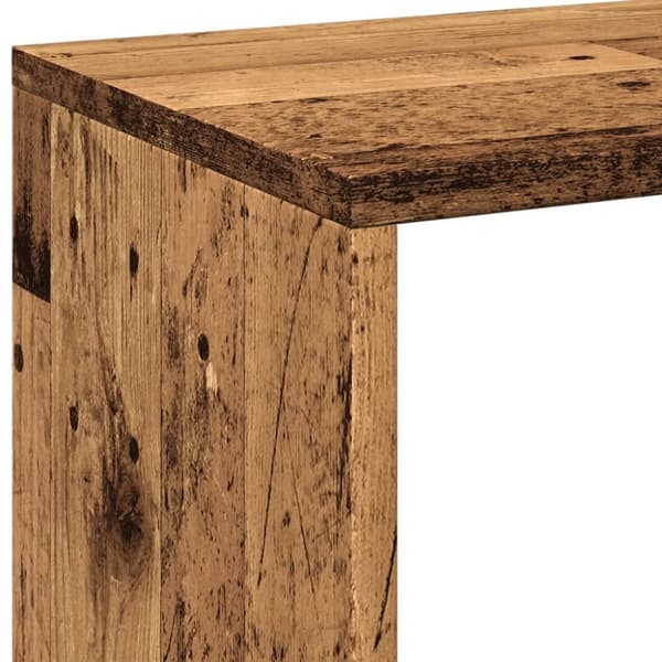 vidaXL Huoneenjakaja/kirjahylly vanha puu 102x29x103,5 cm tekninen puu