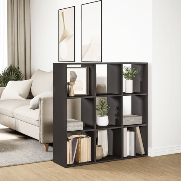 vidaXL bogreol/rumdeler 102x29x103,5 cm konstrueret træ sort
