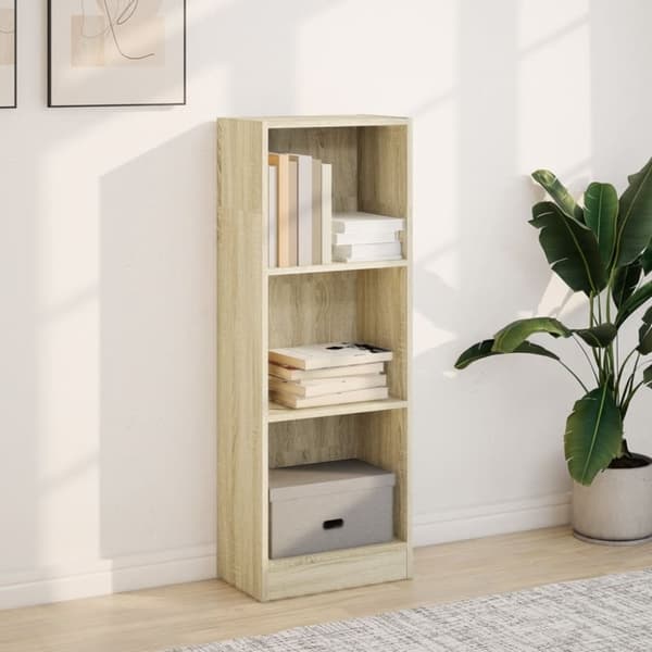vidaXL bogreol 40x24x109 cm konstrueret træ sonoma-eg