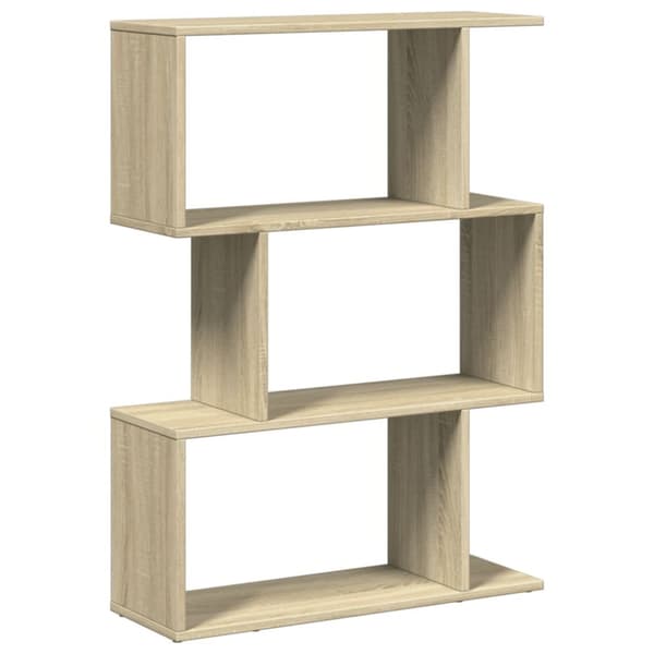 vidaXL Huoneenjakaja 3 tasoa Sonoma-tammi 70x24x97 cm tekninen puu