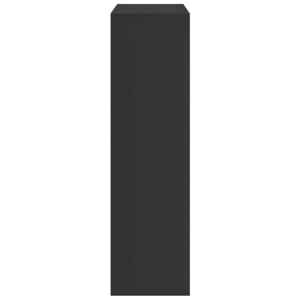 vidaXL Romdeler bokhylle svart 69,5x29x103,5 cm konstruert tre