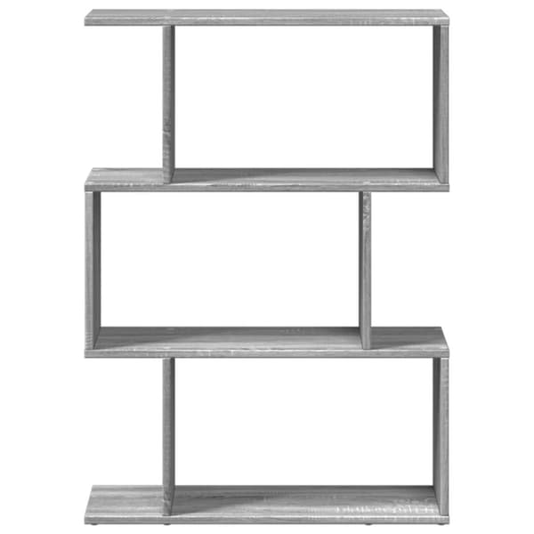 vidaXL Huoneenjakaja 3 tasoa harmaa Sonoma 70x24x97 cm tekninen puu