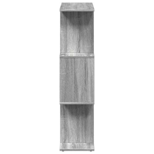 vidaXL Huoneenjakaja 3 tasoa harmaa Sonoma 70x24x97 cm tekninen puu