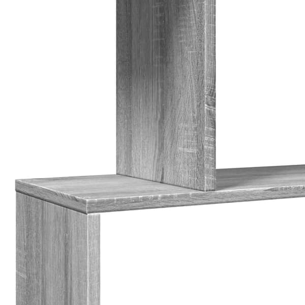 vidaXL Huoneenjakaja 3 tasoa harmaa Sonoma 70x24x97 cm tekninen puu