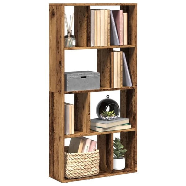 vidaXL bogreol 60x20x120 cm konstrueret træ antikt træ