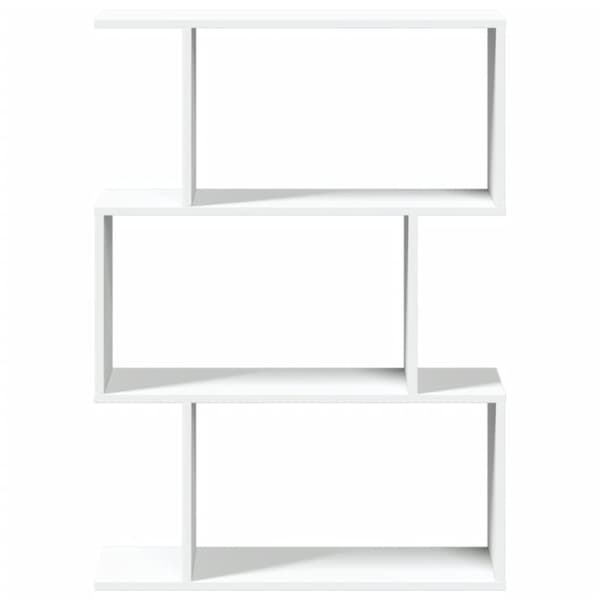 vidaXL Romdeler bokhylle 3 etasjer hvit 70x24x97 cm konstruert tre