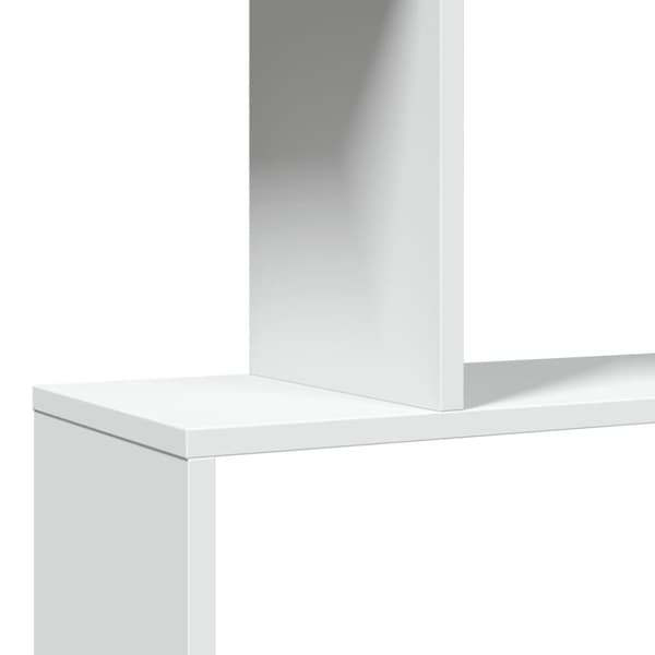 vidaXL Romdeler bokhylle 3 etasjer hvit 70x24x97 cm konstruert tre