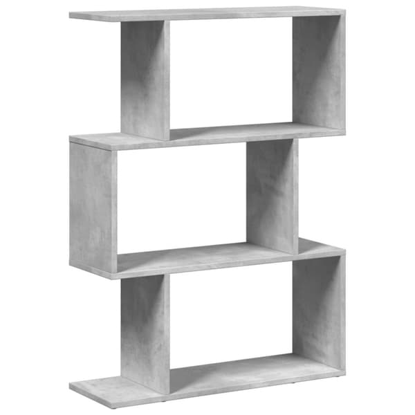 vidaXL bogreol/rumdeler 70x24x97 cm 3niveauer konstrueret træ betongrå