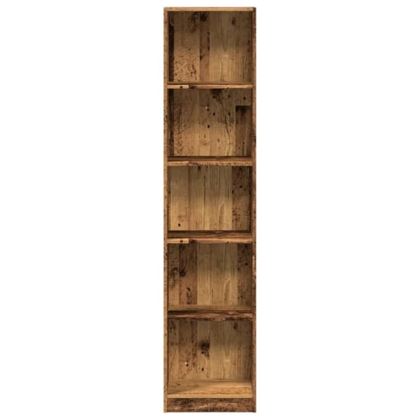 vidaXL bogreol 40x24x176 cm konstrueret træ antikt træ