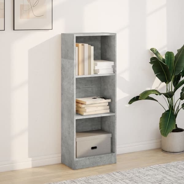 vidaXL bogreol 40x24x109 cm konstrueret træ betongrå