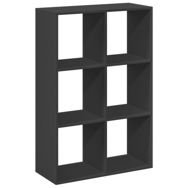 vidaXL bogreol/rumdeler 69,5x29x103,5 cm konstrueret træ sort