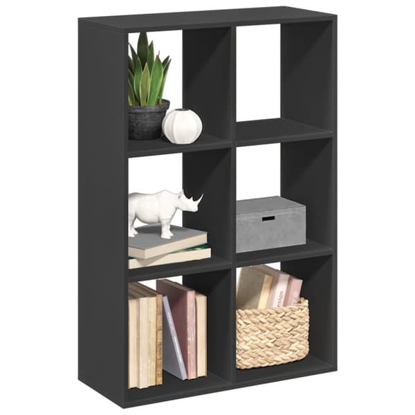 vidaXL bogreol/rumdeler 69,5x29x103,5 cm konstrueret træ sort