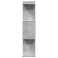 Miniatyrbilde 7 av 11: vidaXL Romdeler bokhylle 3 lag betonggrå 70x24x97 cm konstruert tre
