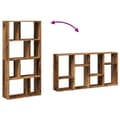 Miniatyrbilde 9 av 11: vidaXL Bokhylle gammelt tre 60x20x120 cm konstruert tre