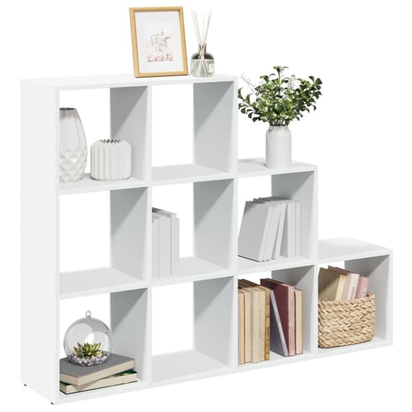 vidaXL bogreol/rumdeler 137,5x29x103,5 cm konstrueret træ hvid