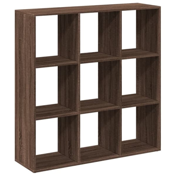 vidaXL bogreol/rumdeler 102x29x103,5 cm konstrueret træ brun egetræ