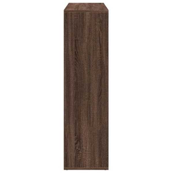 vidaXL bogreol/rumdeler 102x29x103,5 cm konstrueret træ brun egetræ