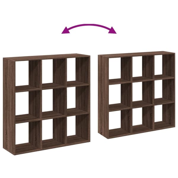vidaXL bogreol/rumdeler 102x29x103,5 cm konstrueret træ brun egetræ
