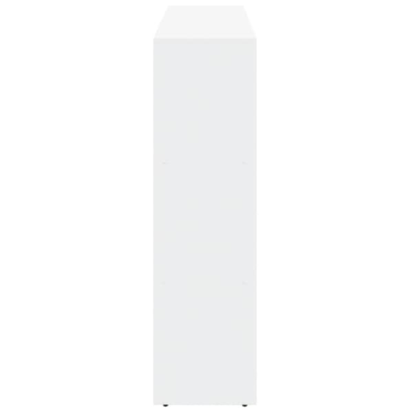 vidaXL Bokhylle 3 etasjer hvit 137,5x29x103,5 cm konstruert tre